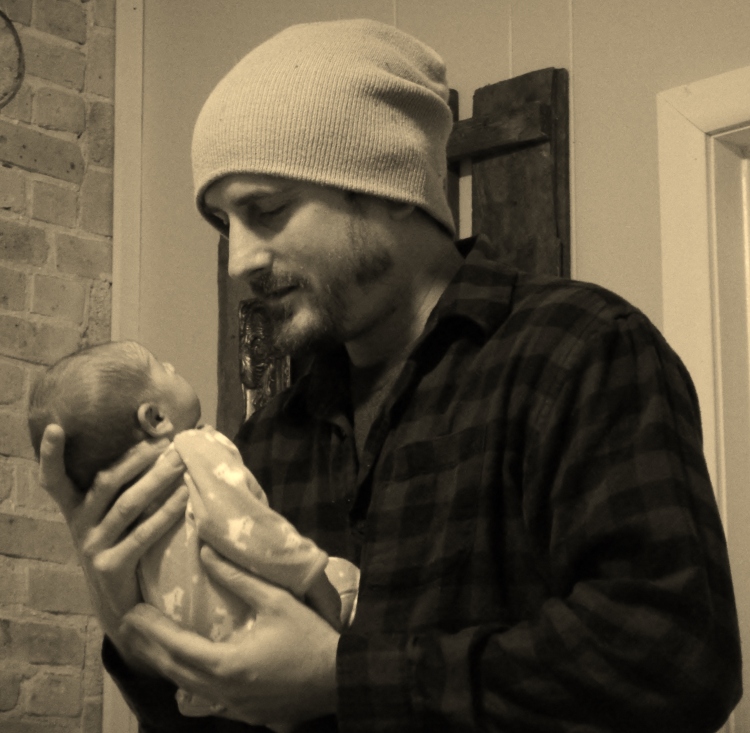 My brother Ted and his beautiful new baby daughter Stevie,