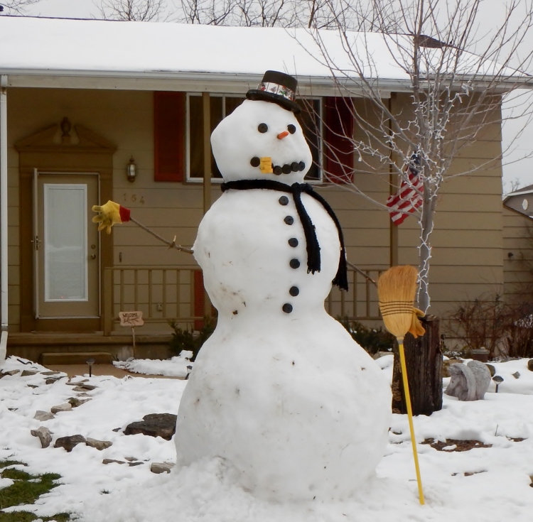 And just the best snowman I've seen in a while.
